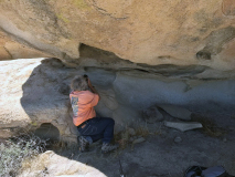 Don in the middle of nowhere, photographing rock art